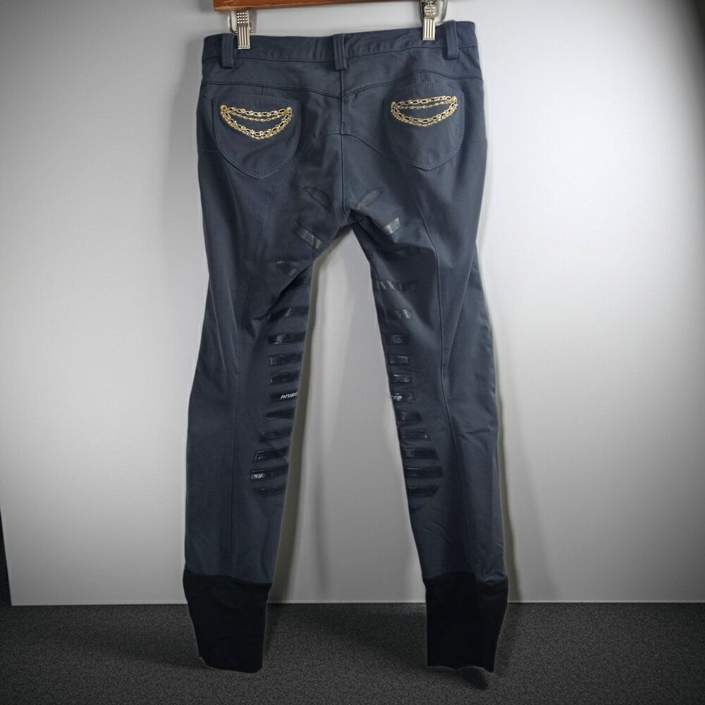 ANIMO Riding Pants Performance Stretch Italian  Equestrian Breeches Bling $439
